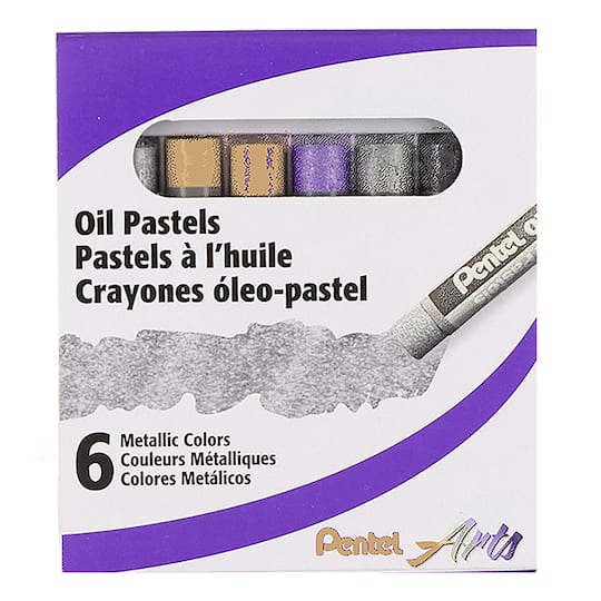 Pentel Arts® 6 Metallic Colors Oil Pastels Set